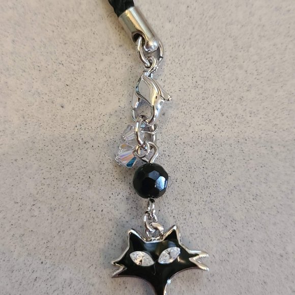 NWOT Black Cat Phone Charm - Picture 5 of 7